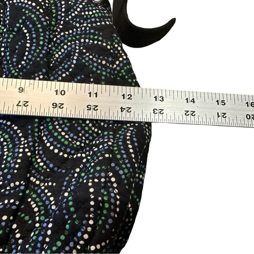Vera Bradley Hadley Crossbody Bag with Kiev Swirls Black/Green Adjustable Strap - Picture 9 of 9